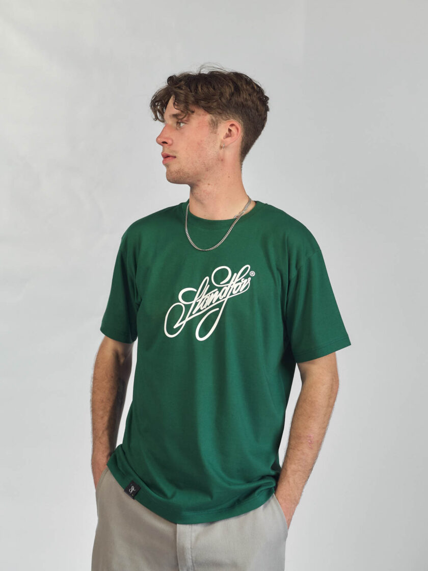 Standfor Signature Koszulka Ciemny Zielony Model Front