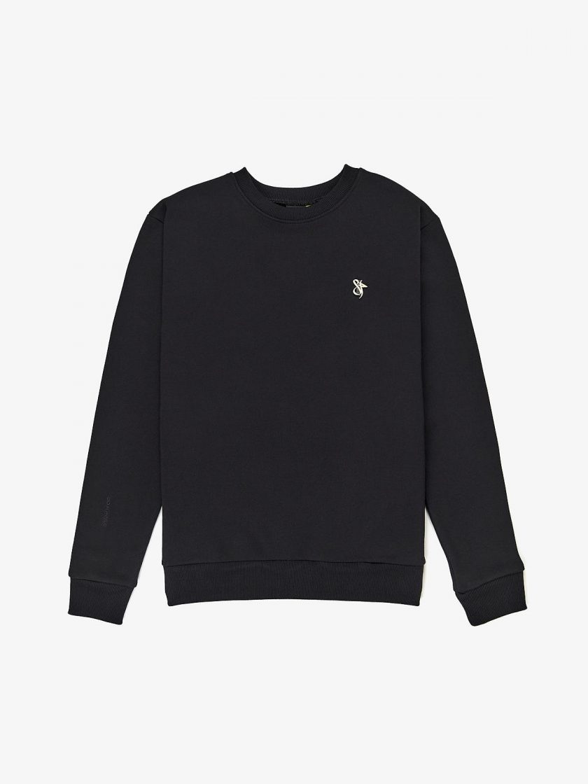 lux pin sweatshirt black
