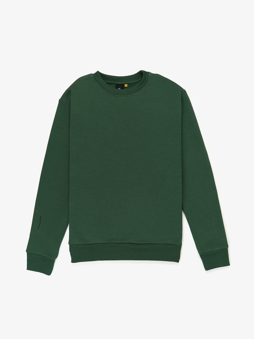 lux pin sweatshirt dusk green details no pin