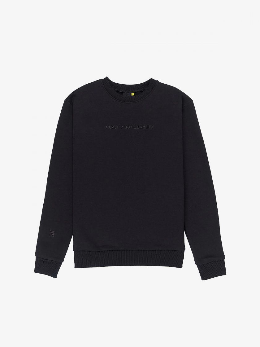 quality not quantity sweatshirt black