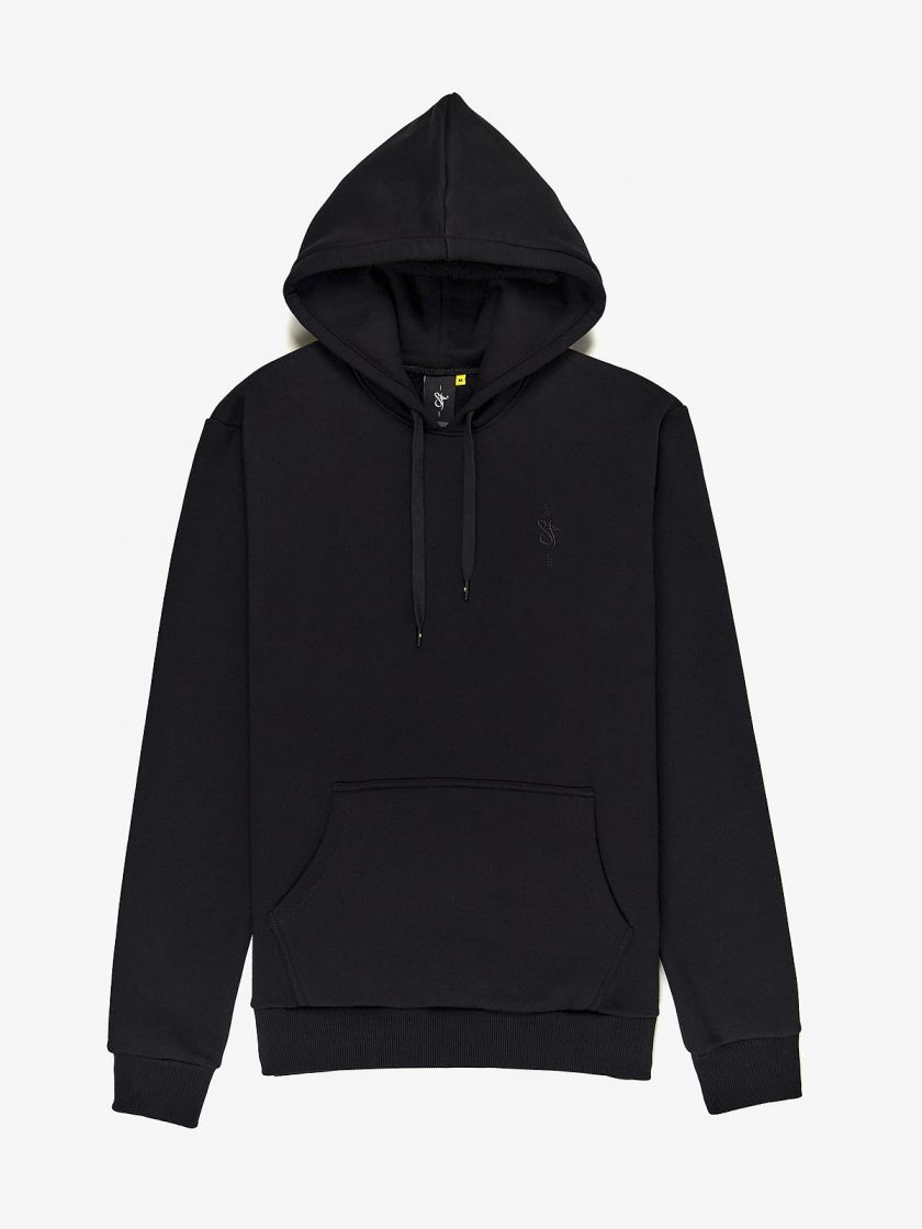 sf crew emblem hoodie black