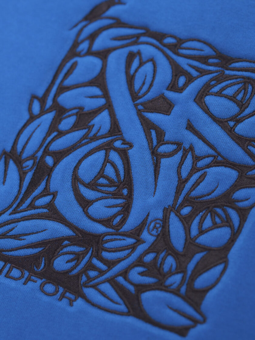 florian sweatshirt blue embroidery design